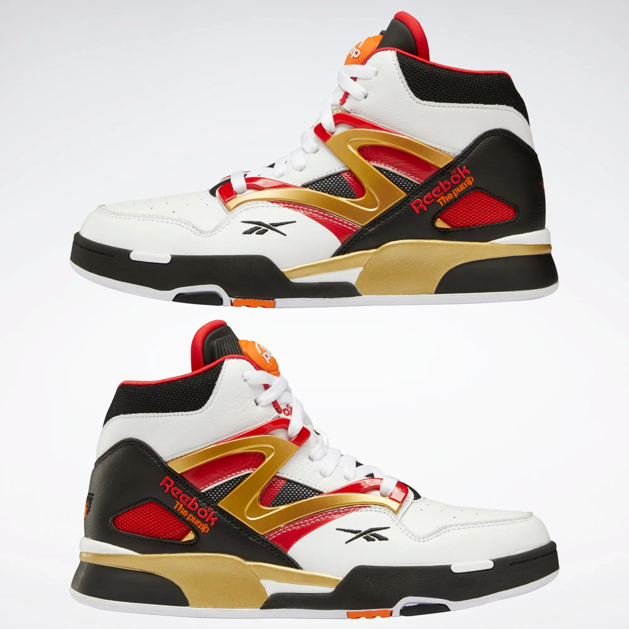 NMReebok Men's Pump Omni Zone II Basketball Shoes - Ftwr White / Black / Vector Red