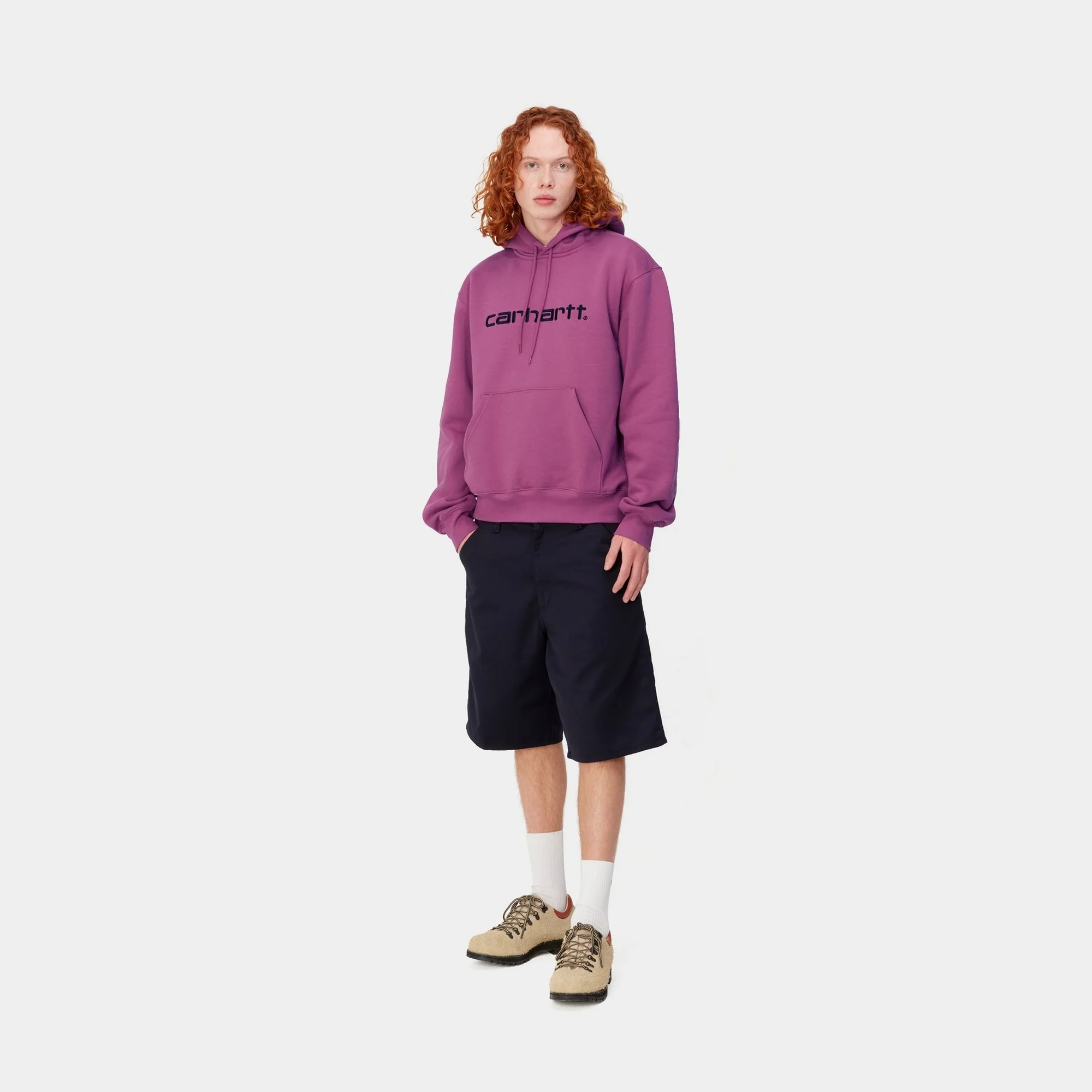 NMHooded Carhartt Sweatshirt | Magenta / Black