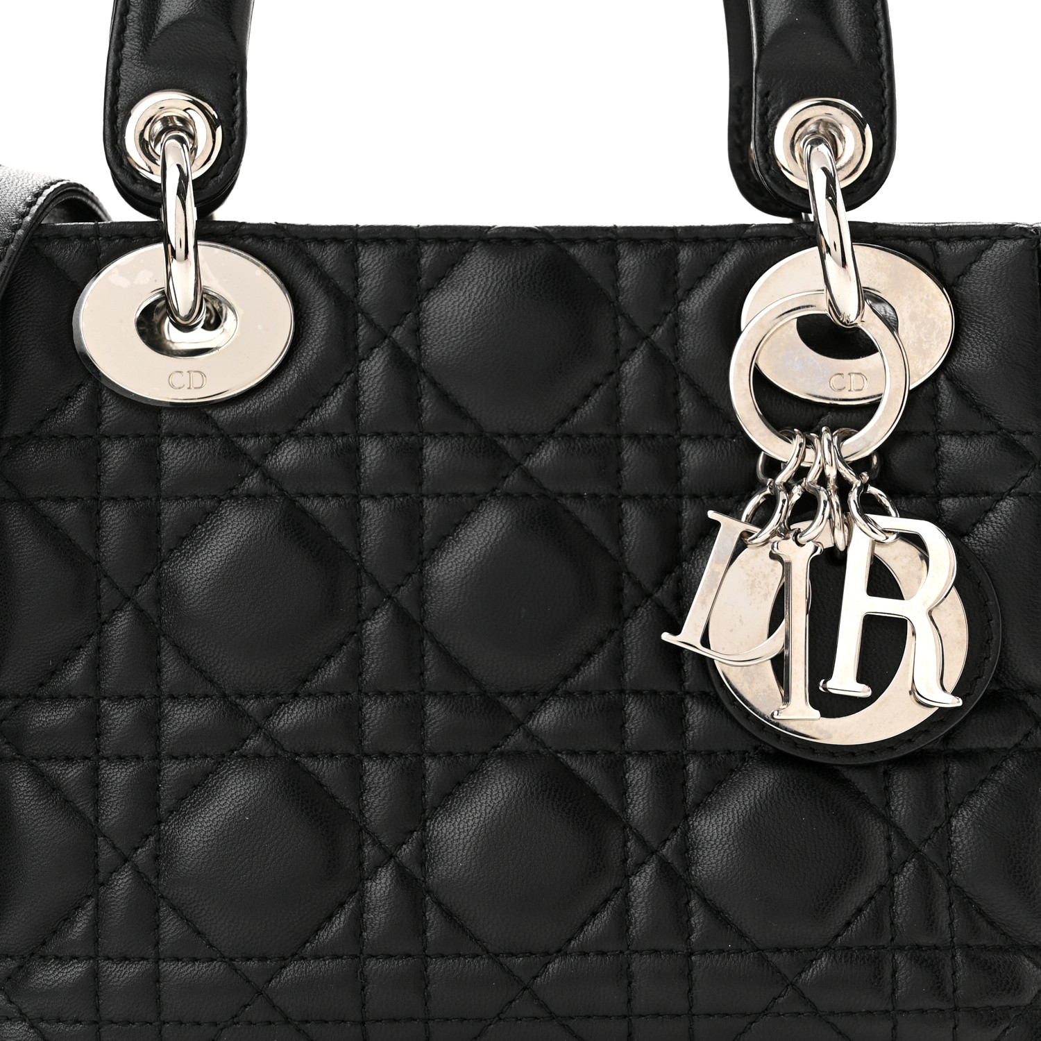 NMLambskin Cannage Mini Lady Black（6.5 x 6 x 3 in）
