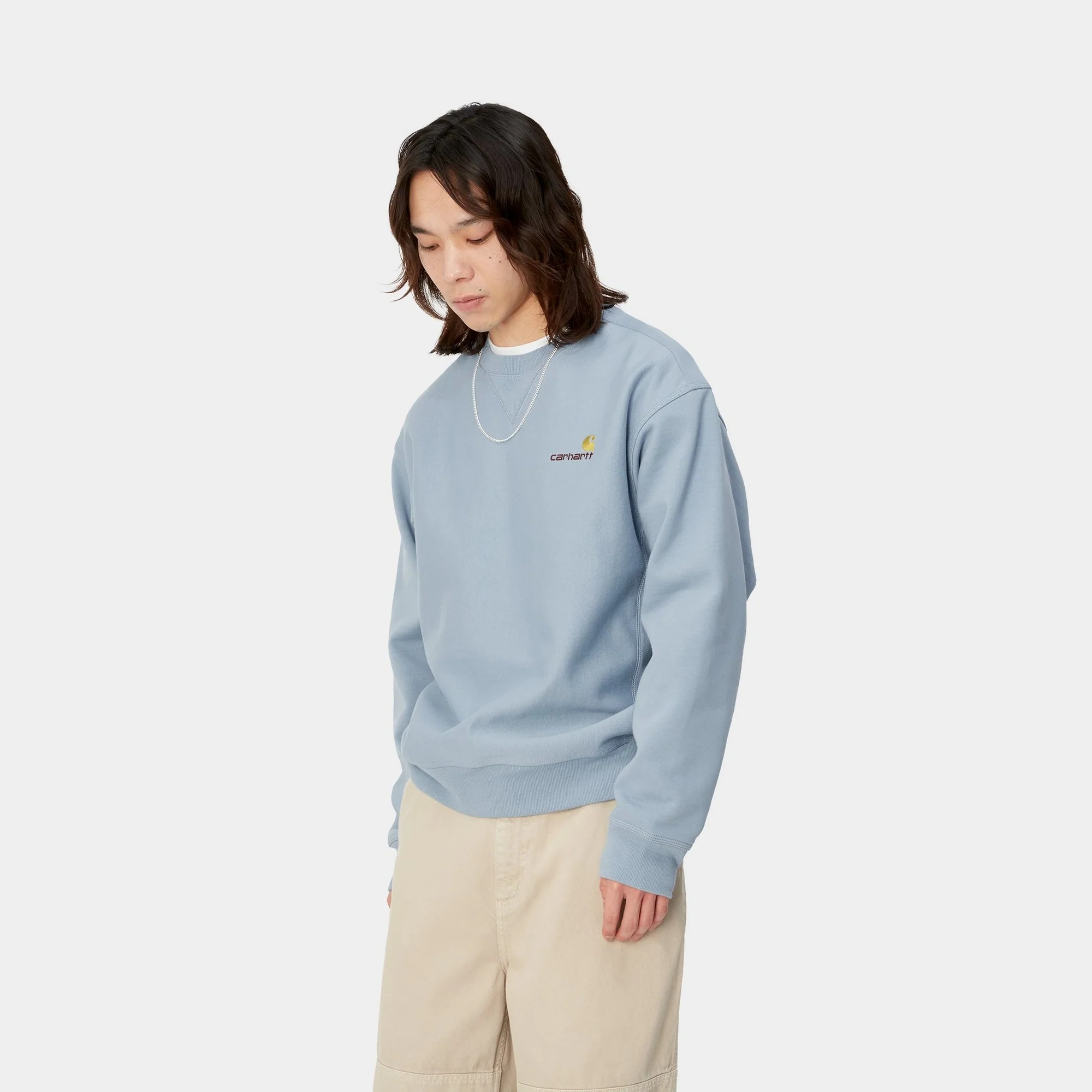 NMAmerican Script Sweatshirt | Frosted Blue
