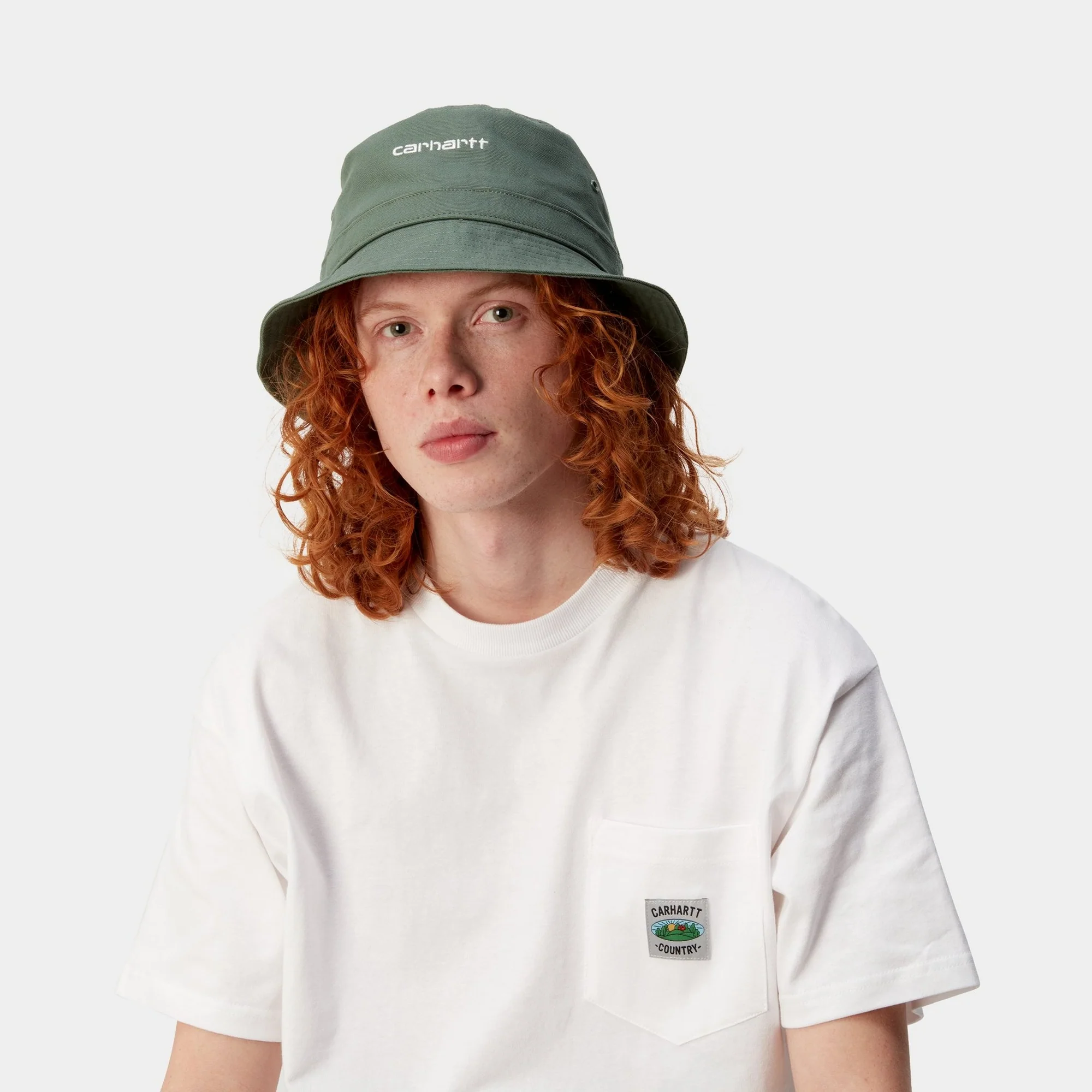 NMScript Bucket Hat | Park / White