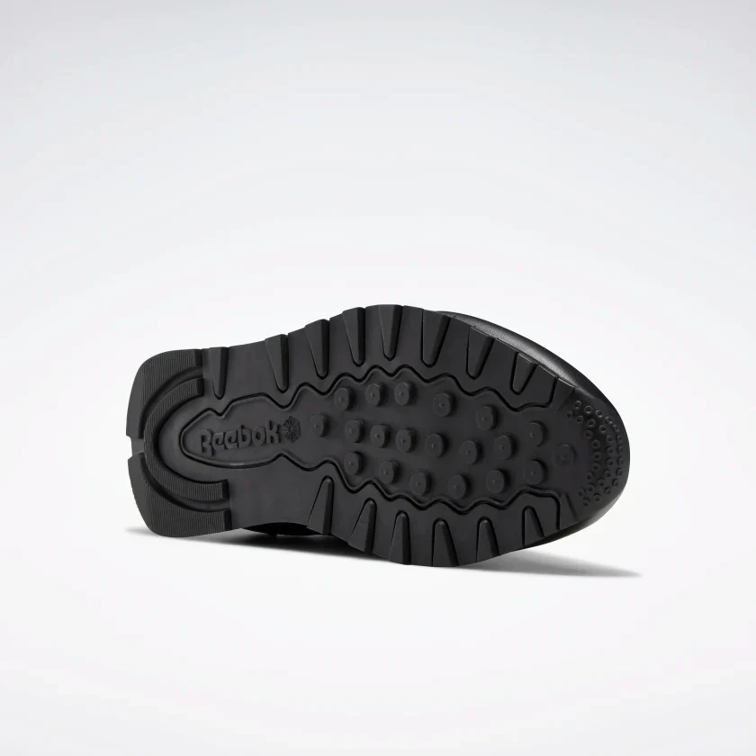 NMReebok Men's Classic Leather Shoes - Core Black / Pure Grey 5