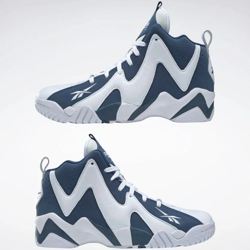 NMReebok Men's Kamikaze II Basketball Shoes - Ftwr White / Batik Blue