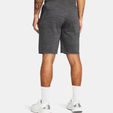 NMMen's Under Armour Rival Terry Shorts (Castlerock Light Heather/Onyx White)
