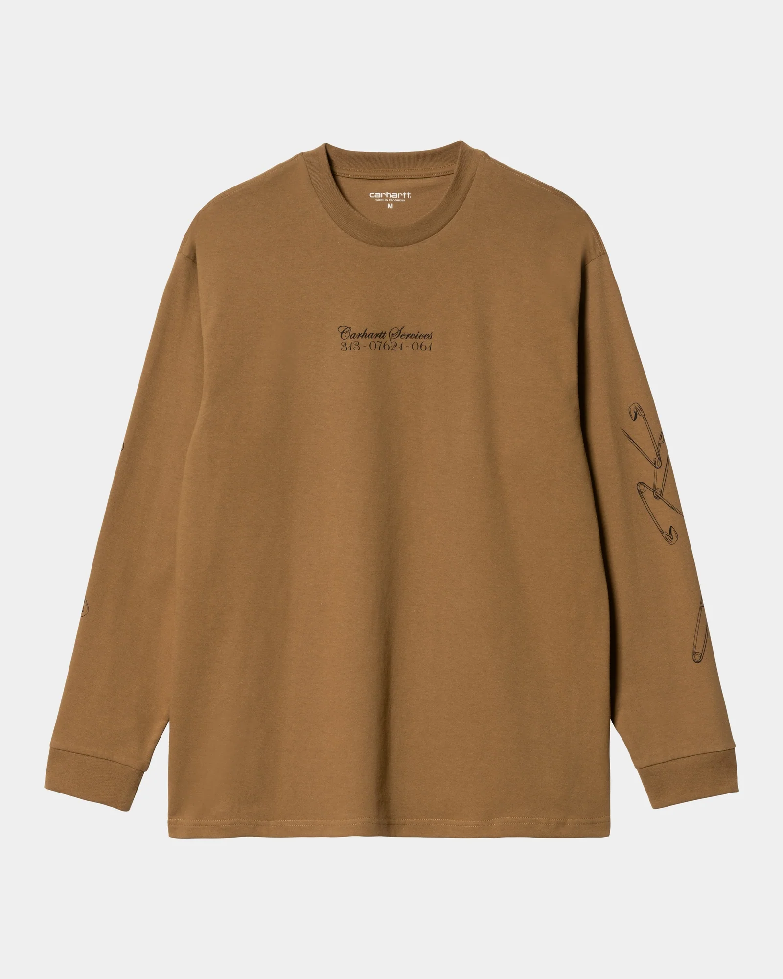 NMSafety Pin Long Sleeve T-Shirt | Hamilton Brown