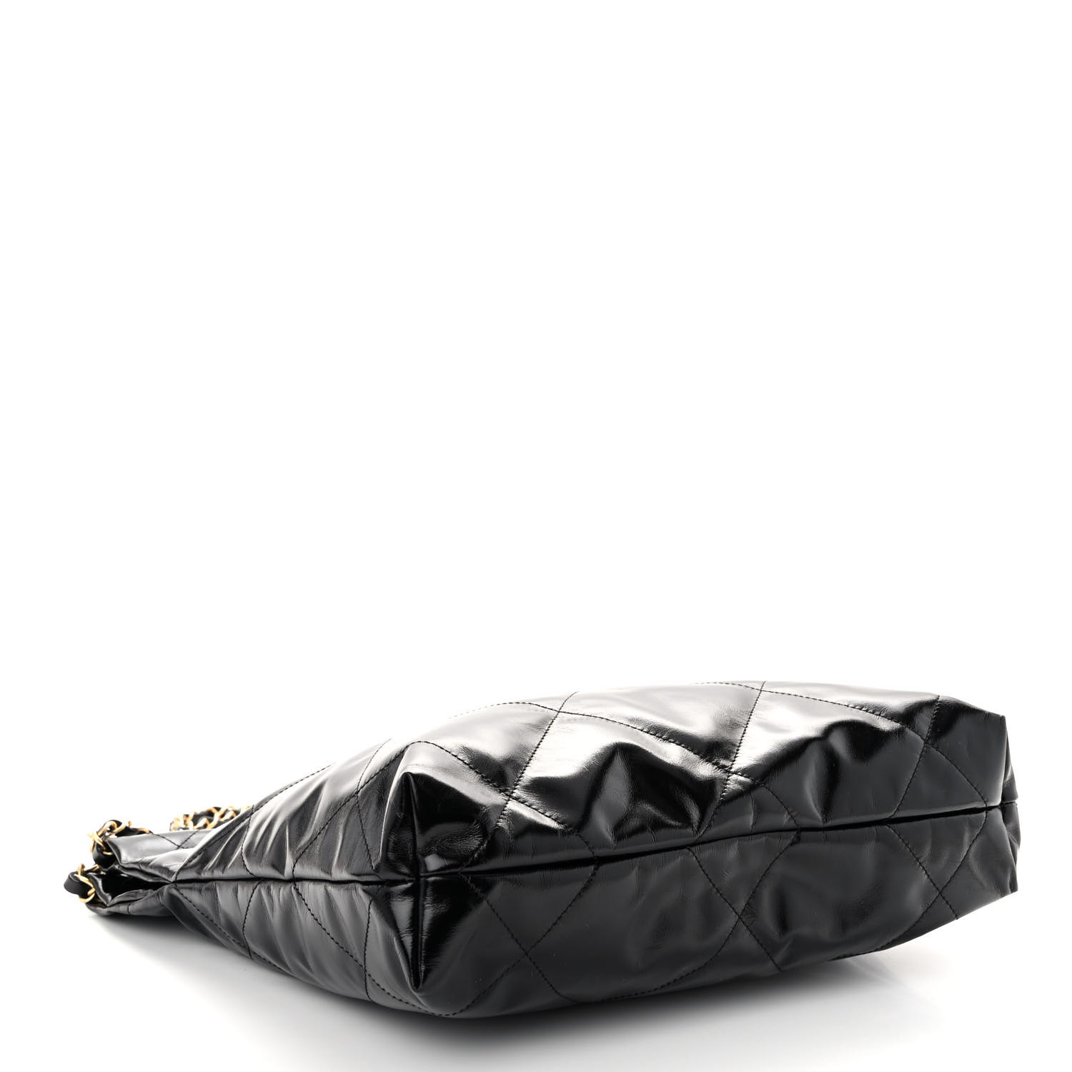 NMGlazed Calfskin Quilted Small Chanel 22 Black