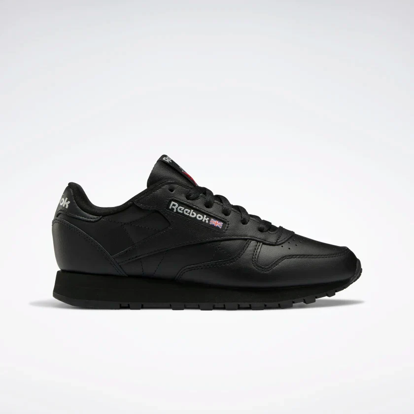 NMReebok Women's Classic Leather Shoes - Core Black / Pure Grey 5