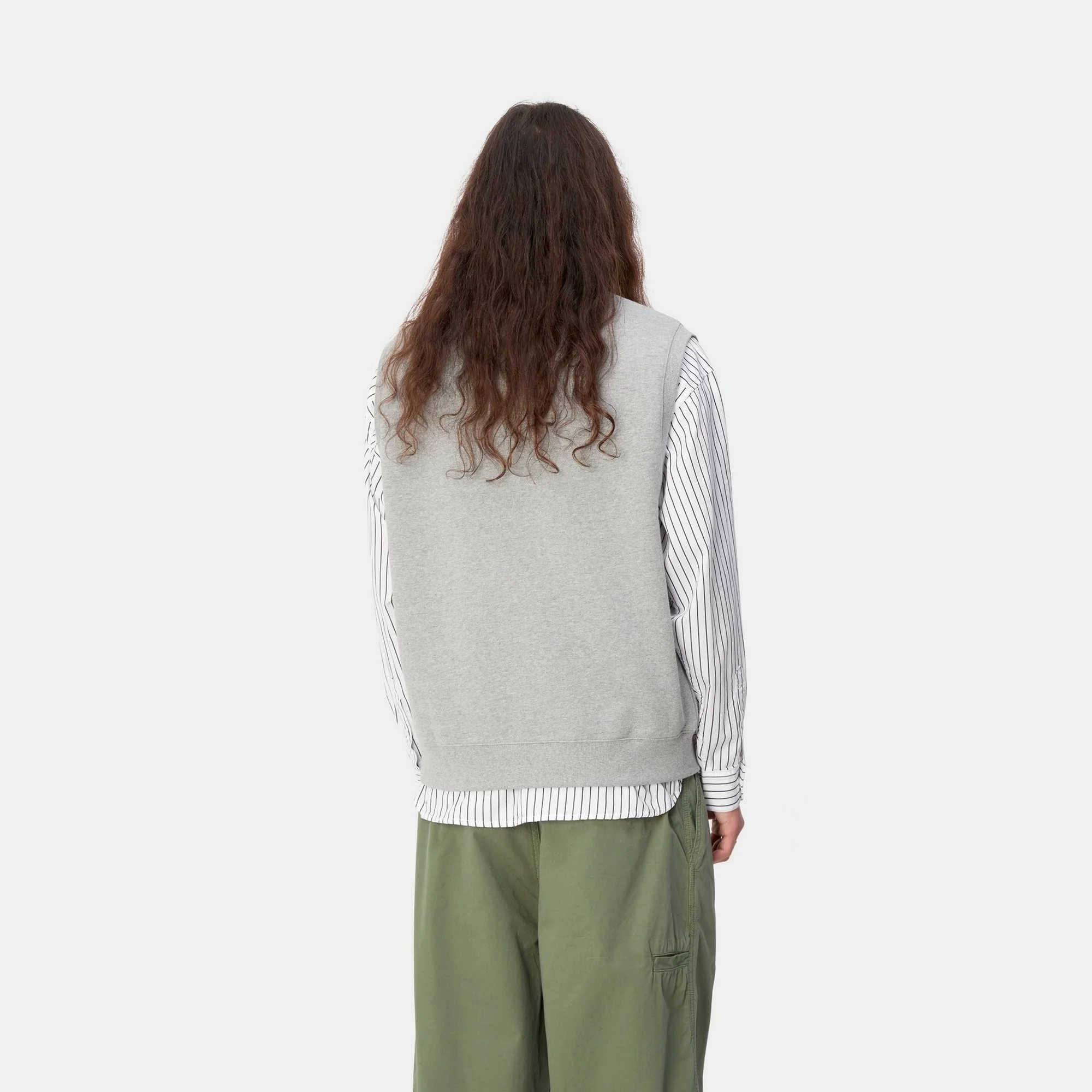 NMScript Vest Sweatshirt | Grey Heather