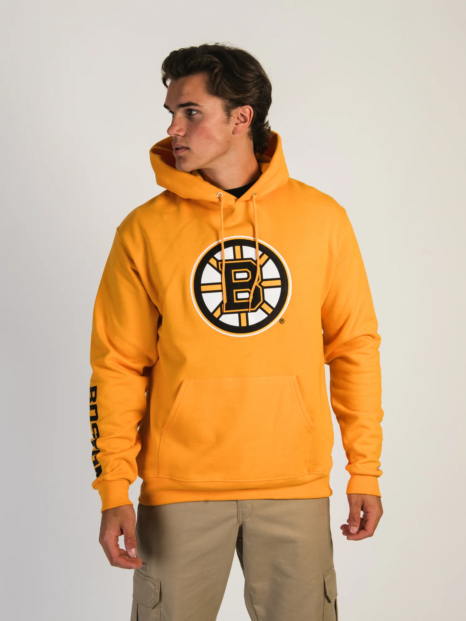 NMCHAMPION NHL BOSTON BRUINS CENTER ICE PULL OVER HOODIE