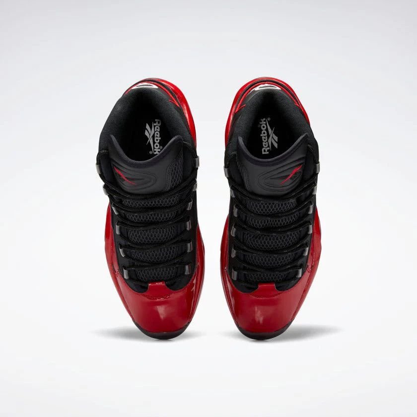 NMReebok Men's Question Mid Basketball Shoes - Black / Vector Red