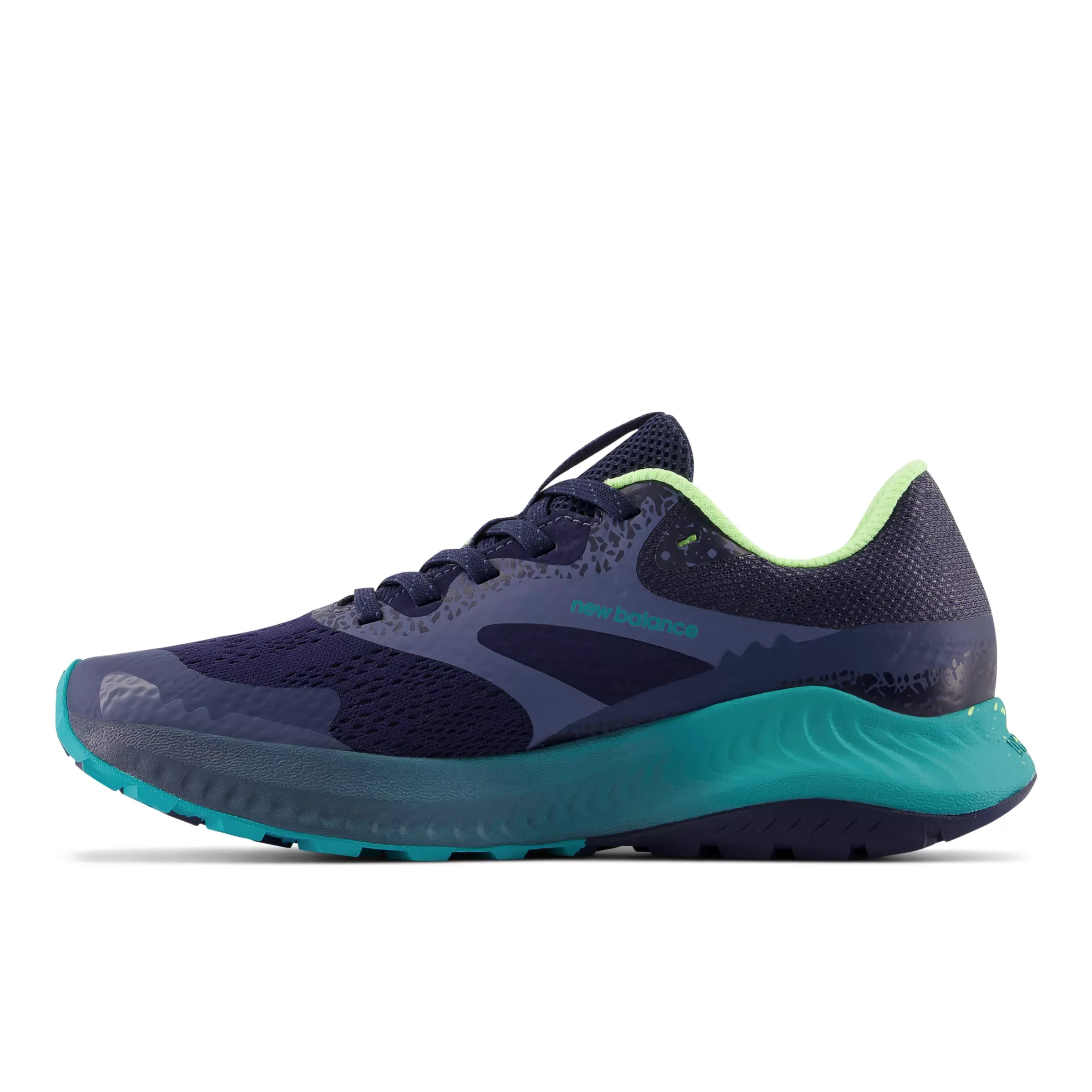 NMDynaSoft Nitrel v5 GTX - Natural Indigo with Electric Teal and Bleached Lime Glo