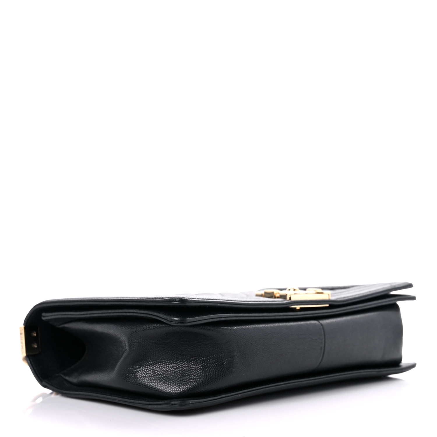 NMCaviar Quilted New Medium Boy Flap Black-gold buckle