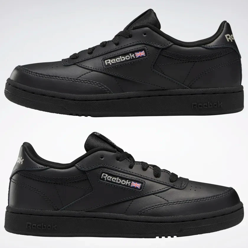 NMReebok Kid's Club C GS Shoes - Black / Charcoal