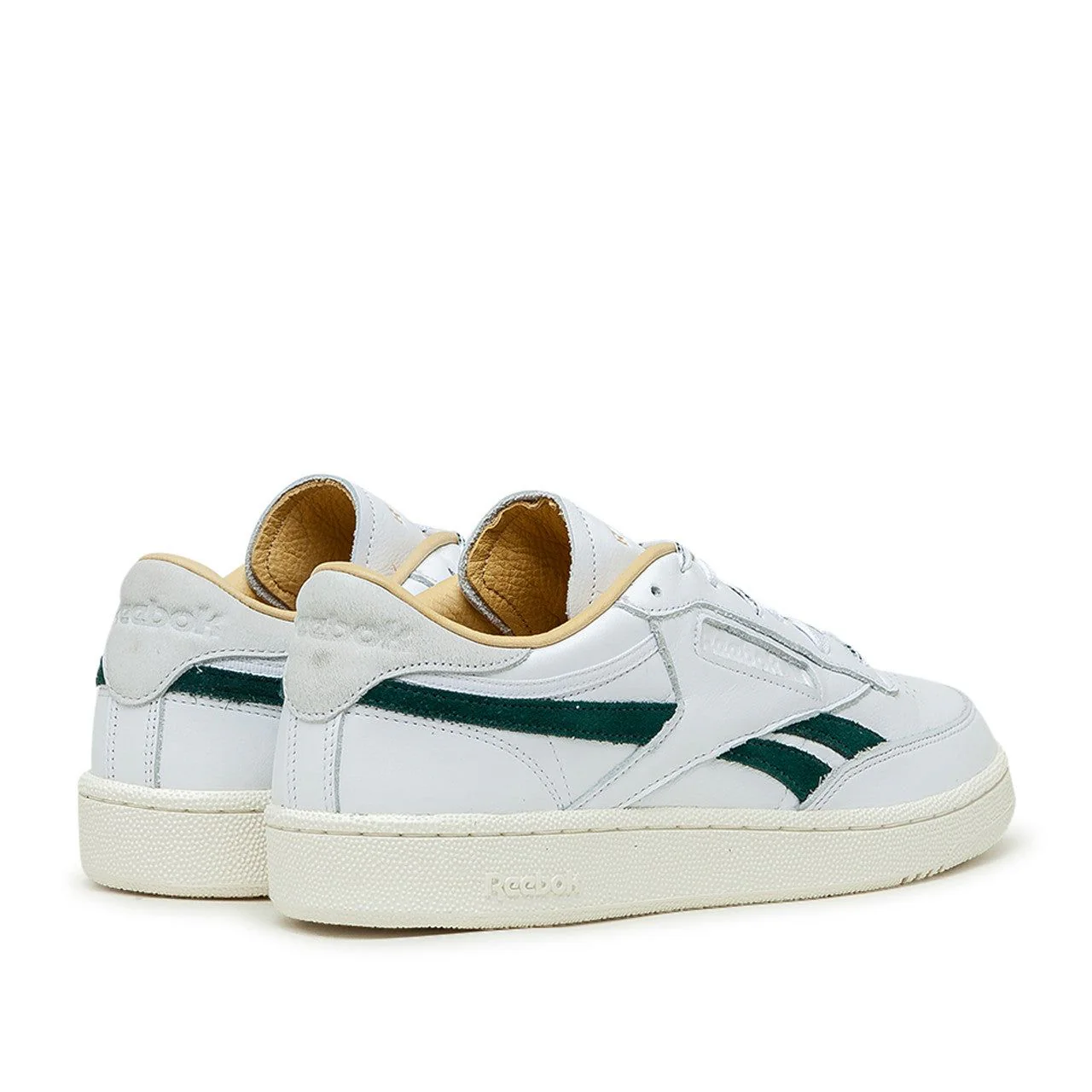 NMReebok Men's Club C Revenge Shoes - White / Forest Green / Gold Metallic