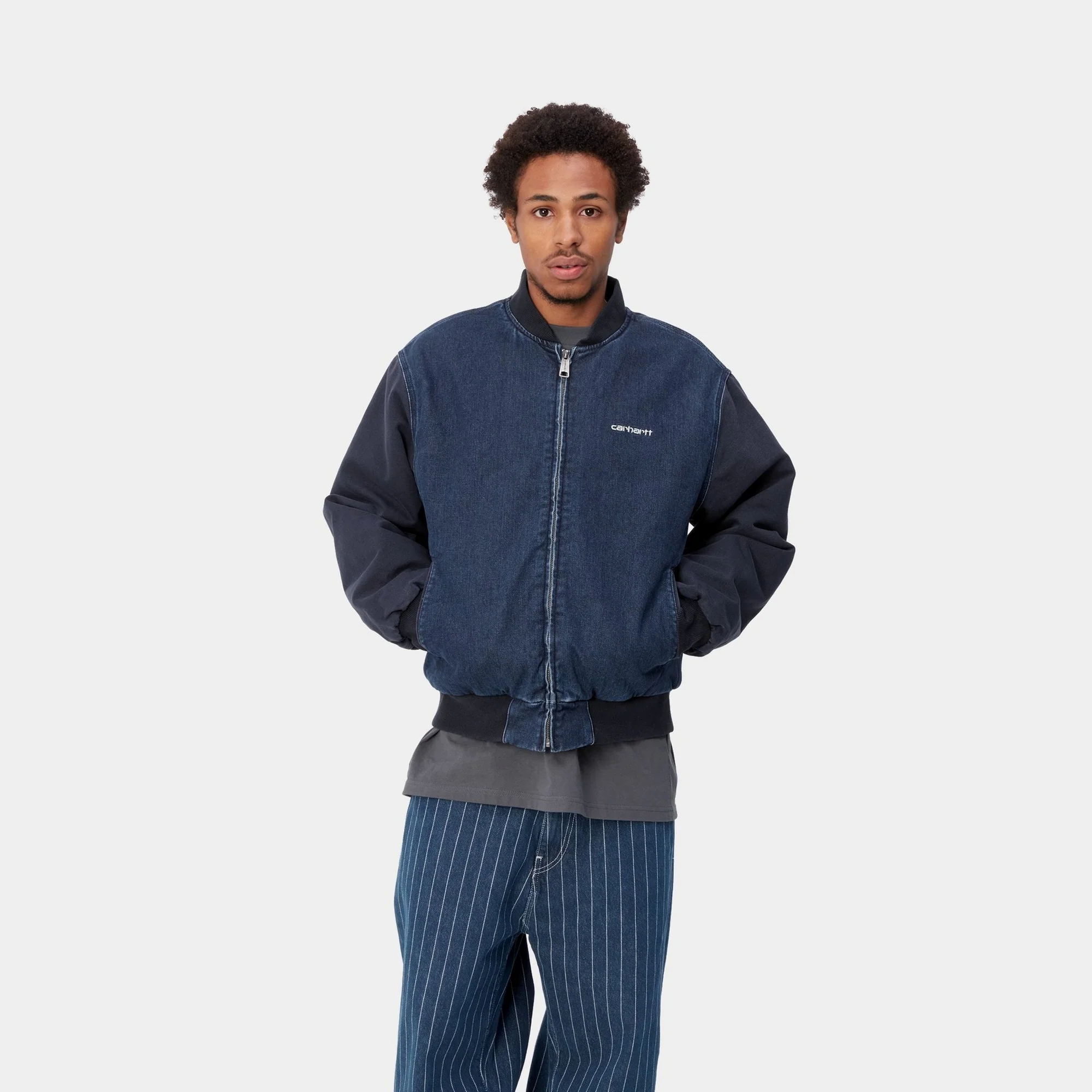 NMPaxon Bomber | Blue / Dark Navy (stone washed)