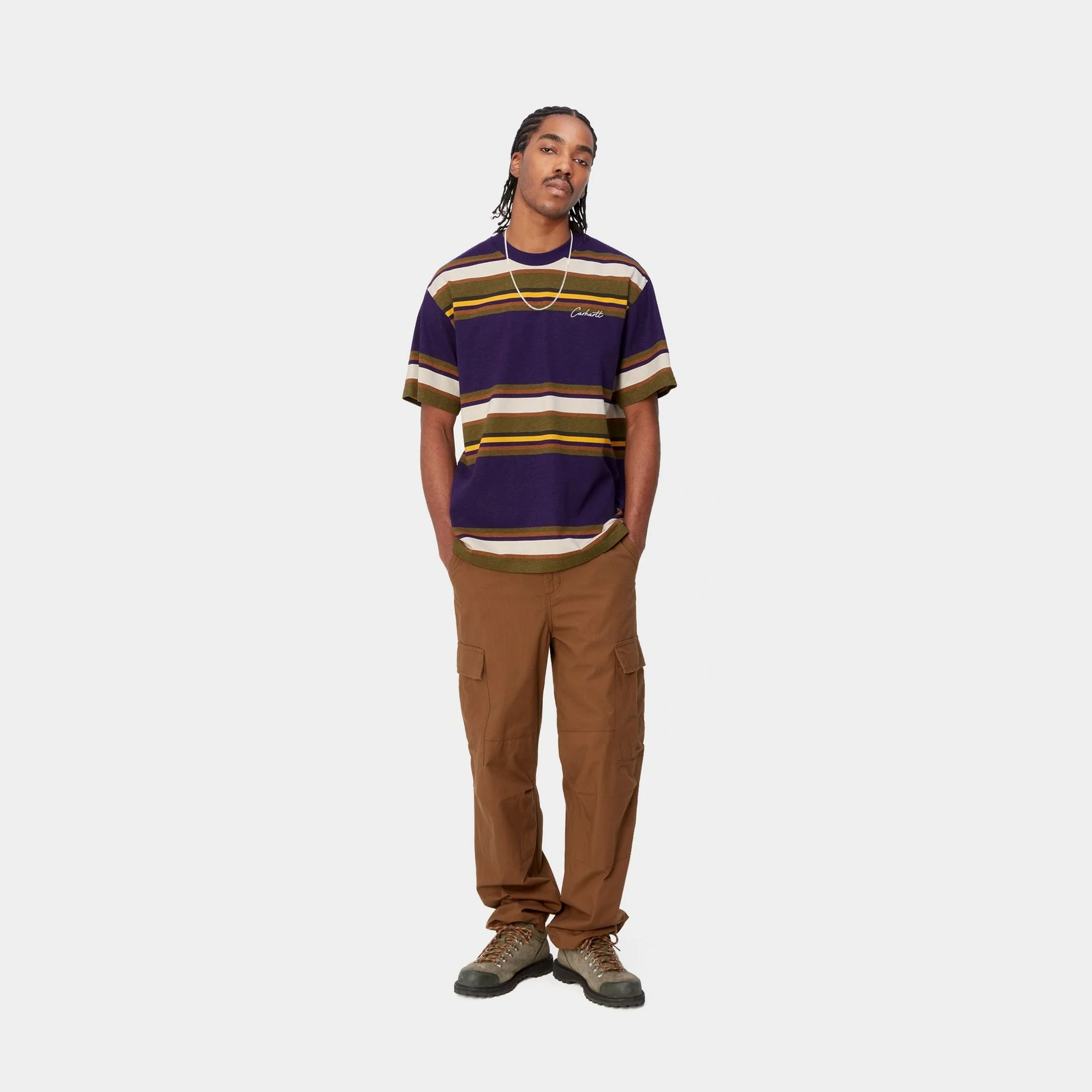 NMMorcom Stripe T-Shirt | Tyrian