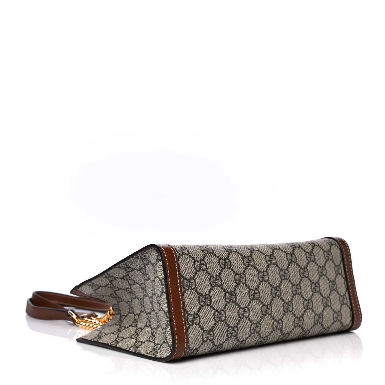 NMGG Supreme Monogram Calfskin Small Padlock Tote Beige Ebony Tuscany